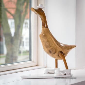 Dänische Surfer Ente XL weiß (42cm x 30cm)